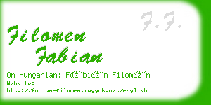 filomen fabian business card